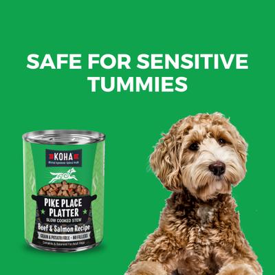 Show full view: KOHA Pike Place Platter Slow Cooked Stew High Protein Wet Dog Food, 12.7-oz can, case of 12 slide 6 of 8