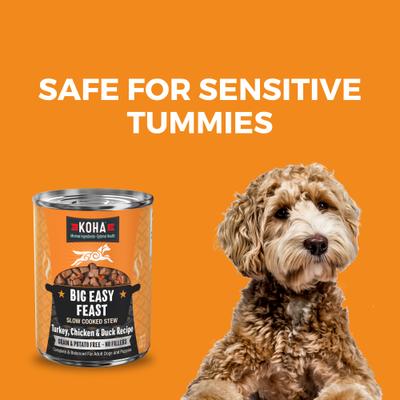 Show full view: KOHA Big Easy Feast Slow Cooked Stew High Protein Wet Dog Food, 12.7-oz can, case of 12 slide 6 of 8