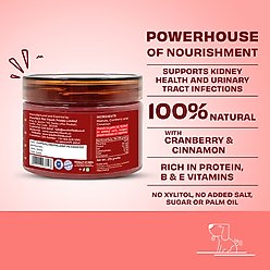 Pawfect All Natural Peanut Butter with Cranberry & Cinnamon Grain-Free Food Topper & Lickable Dog Treat, 9.70-oz jar slide 2 of 7