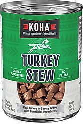 KOHA Turkey Stew High Protein Limited Ingredient Wet Dog Food, 12.7-oz can, case of 12
