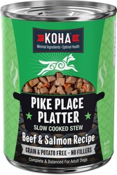 KOHA Pike Place Platter Slow Cooked Stew High Protein Wet Dog Food, 12.7-oz can, case of 12