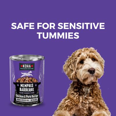 Show full view: KOHA Memphis BBQ Slow Cooked Stew High Protein Wet Dog Food, 12.7-oz can, case of 12 slide 6 of 8