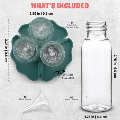 Show full view: Snout and Shell Hermit Crab Gravity Feeder, Green, 132-g bag slide 3 of 7