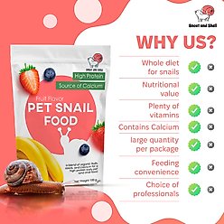 Snout and Shell Fruit Flavor Land Snail Food, 100-g bag slide 2 of 7