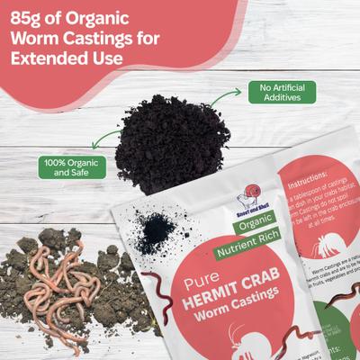 Show full view: Snout and Shell Hermit Crab Worm Castings Supplement, 85-g bag slide 4 of 7