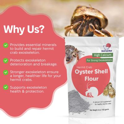 Show full view: Snout and Shell Hermit Crab Oyster Shell Supplement, 100-g bag slide 7 of 7