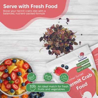 Show full view: Snout and Shell Summer Sunset Hermit Crab Food, 30-g bag slide 5 of 6