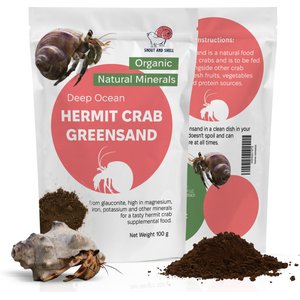 Snout and Shell Hermit Crab Greensand Supplement, 100-g bag