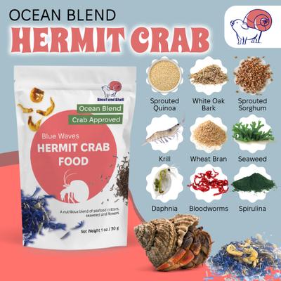 Show full view: Snout and Shell Blue Waves Hermit Crab Food, 30-g bag slide 2 of 9