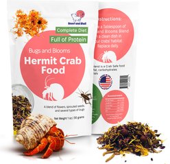 Snout and Shell Bugs & Blooms Hermit Crab Food, 30-g bag