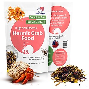 Snout and Shell Bugs & Blooms Hermit Crab Food, 30-g bag