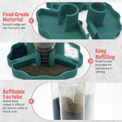 Show full view: Snout and Shell Hermit Crab Gravity Feeder, Green, 132-g bag slide 5 of 7