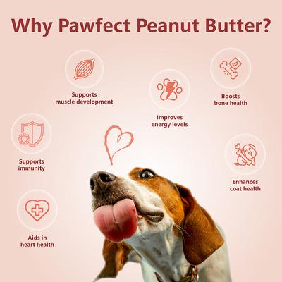 Show full view: Pawfect All Natural Peanut Butter Grain-Free Food Topper & Lickable Dog Treat, 15.87-oz jar slide 5 of 9