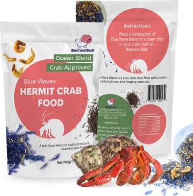 Show full view: Snout and Shell Blue Waves Hermit Crab Food, 30-g bag slide 8 of 9