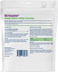 VETRADENT Veggie Small Adult Dog Dental Chew Treats, 30 count slide 2 of 2