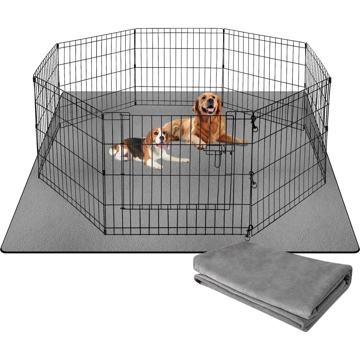 Barpor Washable Dog Pee Pad, Dark Gray, 72 x 72-in