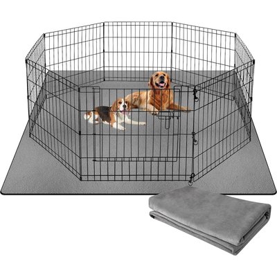 Barpor Barpor Washable Dog Pee Pad, Dark Gray, 72 x 72-in