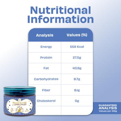 Show full view: Pawfect All Natural Peanut Butter with Blueberry & Hempseeds Grain-Free Food Topper & Lickable Dog Treat, 9.70-oz jar slide 6 of 9