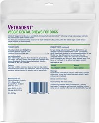 VETRADENT Veggie Medium Adult Dog Dental Chew Treats, 30 count slide 2 of 2