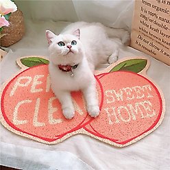 Happy & Polly Fruit Series Cat Litter Mat, 24 x 16-in, Peach