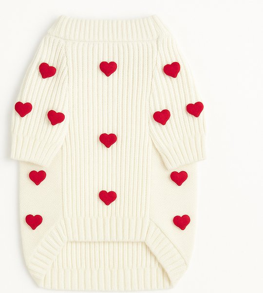 Show full view: Found My Animal 3D Icon Heart Dog Sweater, Medium slide 2 of 4