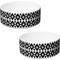 Show in main carousel: 10 Strawberry Street Felix Paw & Bone Diamond Patter Dog Bowl, Set of 2, Black/White, Large slide 1 of 3