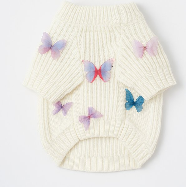 Show full view: Found My Animal Whimsical Butterfly Dog Sweater, X-Small slide 2 of 5