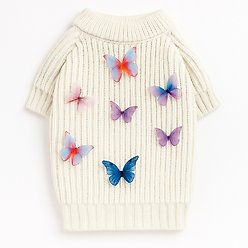 Found My Animal Whimsical Butterfly Dog Sweater, X-Small