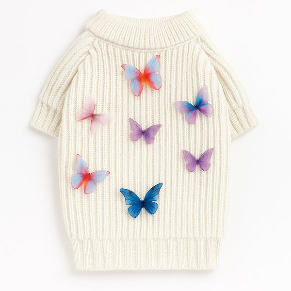 Show full view: Found My Animal Whimsical Butterfly Dog Sweater, X-Small slide 1 of 5