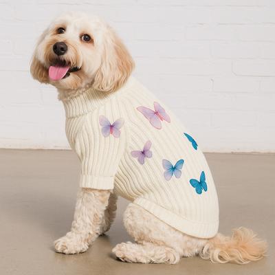 Show full view: Found My Animal Whimsical Butterfly Dog Sweater, X-Small slide 6 of 7
