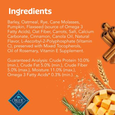 Show full view: Blue Buffalo Boo Bars Pumpkin & Cinnamon Recipe Crunchy Halloween Dog Biscuits, 11-oz bag slide 6 of 11