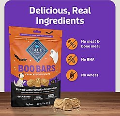 Blue Buffalo Boo Bars Pumpkin & Cinnamon Recipe Crunchy Halloween Dog Biscuits, 11-oz bag slide 2 of 9