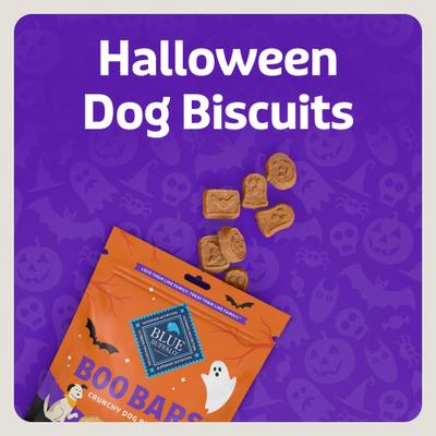 Show full view: Blue Buffalo Boo Bars Pumpkin & Cinnamon Crunchy Treats, 11-oz bag + Boo Bits Tasty Chicken Recipe Dog Treats, 4.5-oz bag slide 4 of 9