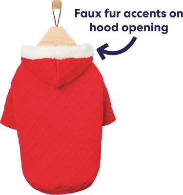 Show full view: Frisco Textured Knit Dog & Cat Hoodie, Red, XX-Large slide 3 of 9