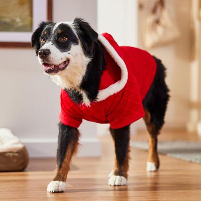 Show full view: Frisco Textured Knit Dog & Cat Hoodie, Red, XX-Large slide 7 of 9
