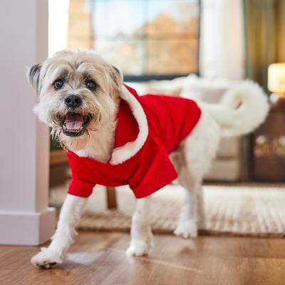Show full view: Frisco Textured Knit Dog & Cat Hoodie, Red, X-Large slide 8 of 10