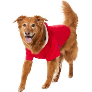 Frisco Textured Knit Dog & Cat Hoodie, Red, XX-Large