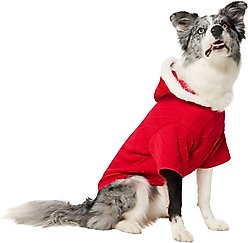 Frisco Textured Knit Dog & Cat Hoodie, Red, X-Large