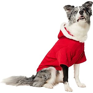 Frisco Textured Knit Dog & Cat Hoodie, Red, X-Large
