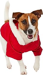 Frisco Textured Knit Dog & Cat Hoodie, Red, Medium