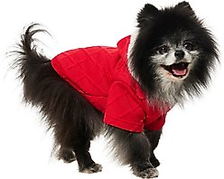 Frisco Textured Knit Dog & Cat Hoodie, Red, Small