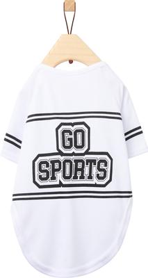 Show full view: Frisco Go Sports Dog & Cat T-Shirt, White, Medium slide 3 of 8