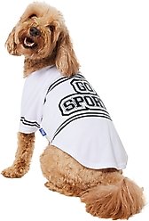 Frisco Go Sports Dog & Cat T-Shirt, White, Large
