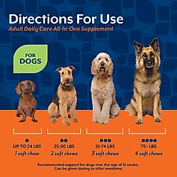 NaturVet Adult Daily Care All-In-One Hickory Smoked Bacon Flavor Supplement for Dogs, 60 count slide 2 of 6