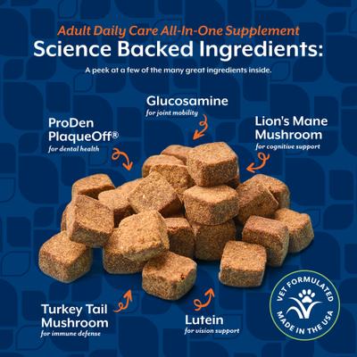 Show full view: NaturVet All-In-One Hickory Smoked Bacon Flavor Soft Chew Daily Care Supplement for Dogs, 60 count slide 5 of 8