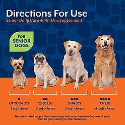 NaturVet All-In-One Hickory Smoked Bacon Flavor Soft Chew Daily Care Supplement for Senior Dogs, 60 count slide 2 of 6