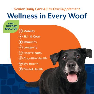 Show full view: NaturVet All-In-One Hickory Smoked Bacon Flavor Soft Chew Daily Care Supplement for Senior Dogs, 60 count slide 4 of 8