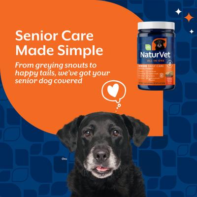 Show full view: NaturVet All-In-One Hickory Smoked Bacon Flavor Soft Chew Daily Care Supplement for Senior Dogs, 60 count slide 3 of 8