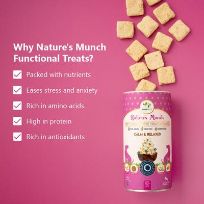 Show full view: Pawfect Nature's Munch Freeze-Dried Functional Relax & Calm Cheese Dog Treat, 2.65-oz canister slide 5 of 9