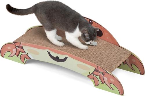 Show full view: Coziwow Wave Crab-Inspired Cat Scratcher Bed with Catnip, Pink slide 6 of 12